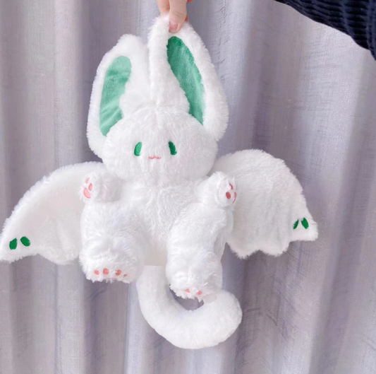 Adorable White Bat Plush