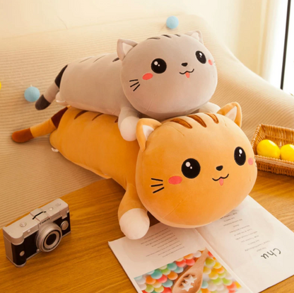 KAWAII CUTE CAT LONG PLUSH PILLOW - 2 colors available