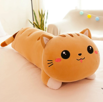 KAWAII CUTE CAT LONG PLUSH PILLOW - 2 colors available