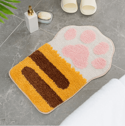 2 Different Colors little CAT paw BATH MAT