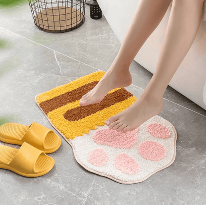 2 Different Colors little CAT paw BATH MAT