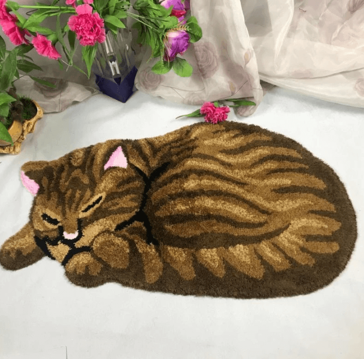 2 Different Colors Cozy Cats BATH MAT