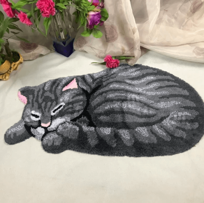 2 Different Colors Cozy Cats BATH MAT