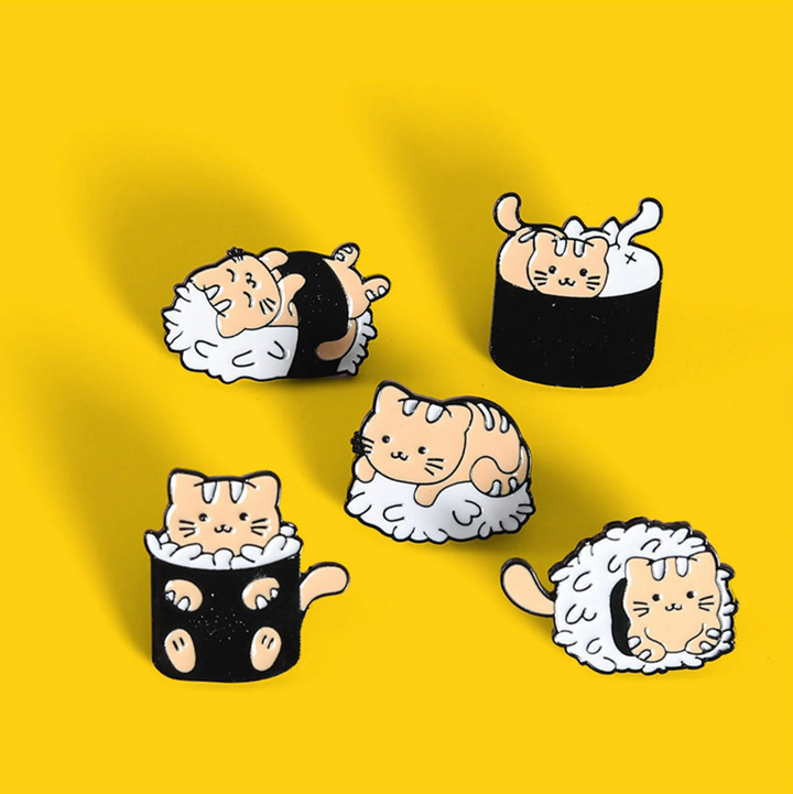 Sushi Cat Lovers 5 Set Pins
