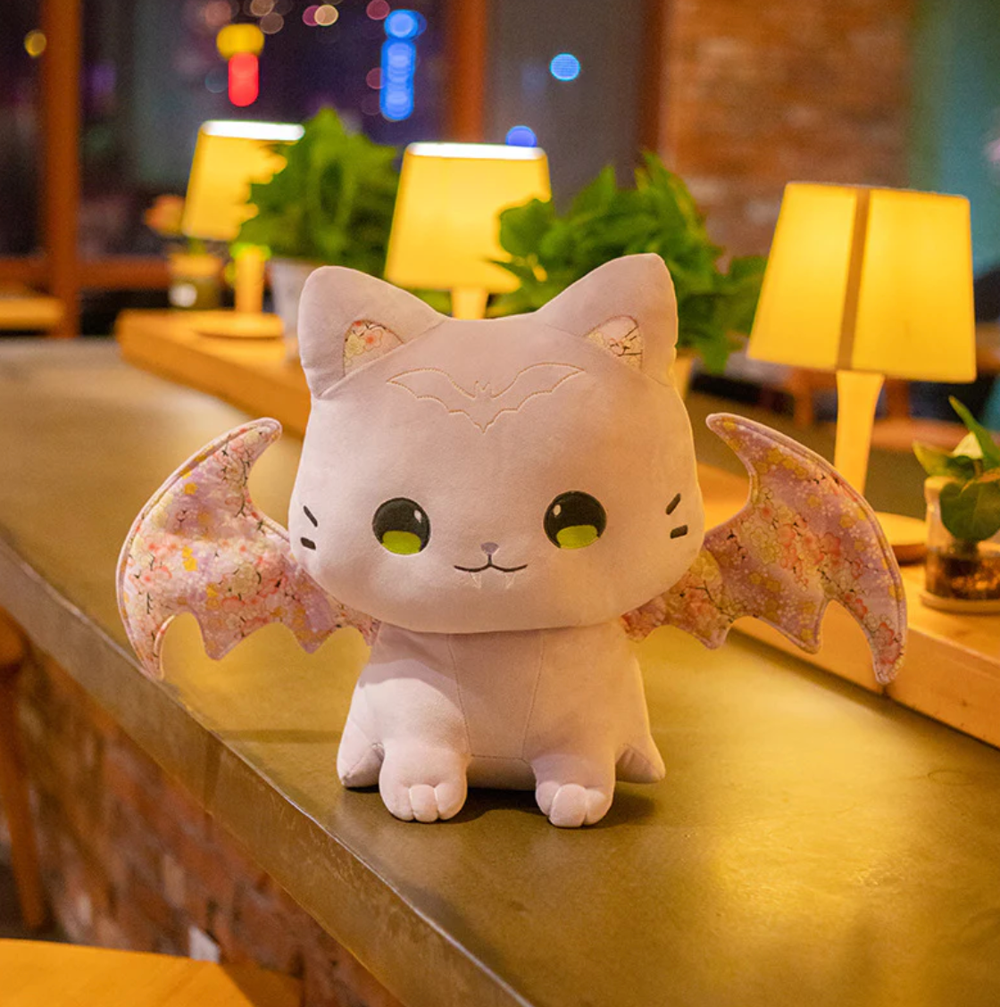 Kawaii Sakura Cats with Wings Plushies