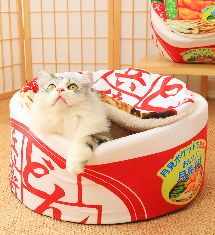 Noodles Instant Ramen Dog & Cat Bed